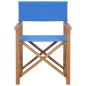 vidaXL Sillas de director plegables 2 unidades madera maciza teca azul vidaXL Sillas de director plegables 2 unidades madera maciza teca azul