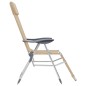 vidaXL Sillas de camping plegables reposapiés 2 uds textilene crema vidaXL Sillas de camping plegables reposapiés 2 uds textilene crema