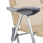 vidaXL Sillas de camping plegables reposapiés 2 uds textilene crema vidaXL Sillas de camping plegables reposapiés 2 uds textilene crema