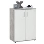 FMD Armario/baúl con 2 puertas blanco y gris FMD Armario/baúl con 2 puertas blanco y gris