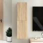 vidaXL Mueble de TV madera contrachapada color roble 30,5x30x110 cm