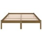 vidaXL Estructura de cama doble madera maciza marrón miel 135x190 cm