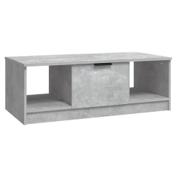 vidaXL Mesa de centro madera de ingeniería gris hormigón 102x50x36 cm