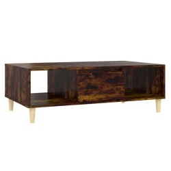 vidaXL Mesa de centro madera de ingeniería roble ahumado 103,5x60x35cm