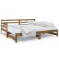 vidaXL Sofá cama extraíble madera maciza pino marrón miel 2x(90x190)cm vidaXL Sofá cama extraíble madera maciza pino marrón miel 2x(90x190)cm