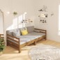 vidaXL Sofá cama extraíble madera maciza pino marrón miel 2x(90x190)cm vidaXL Sofá cama extraíble madera maciza pino marrón miel 2x(90x190)cm