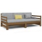 vidaXL Sofá cama extraíble madera maciza pino marrón miel 2x(90x190)cm vidaXL Sofá cama extraíble madera maciza pino marrón miel 2x(90x190)cm