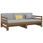 vidaXL Sofá cama extraíble madera maciza pino marrón miel 2x(90x190)cm vidaXL Sofá cama extraíble madera maciza pino marrón miel 2x(90x190)cm