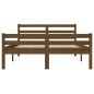 vidaXL Estructura de cama madera maciza marrón miel 140x190 cm
