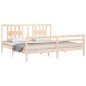 vidaXL Estructura de cama de matrimonio con cabecero madera maciza vidaXL Estructura de cama de matrimonio con cabecero madera maciza