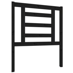 vidaXL Cabecero de cama madera maciza de pino negro 81x4x100 cm