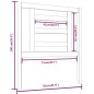 vidaXL Cabecero de cama madera maciza de pino negro 81x4x100 cm