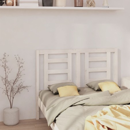 vidaXL Cabecero de cama madera maciza de pino blanco 141x4x100 cm