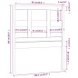 vidaXL Cabecero de cama madera maciza de pino gris 105,5x4x100 cm vidaXL Cabecero de cama madera maciza de pino gris 105,5x4x100 cm