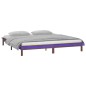 vidaXL Estructura de cama con LED madera maciza marrón miel 120x200 cm vidaXL Estructura de cama con LED madera maciza marrón miel 120x200 cm