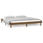vidaXL Estructura de cama con LED madera maciza marrón miel 120x200 cm vidaXL Estructura de cama con LED madera maciza marrón miel 120x200 cm