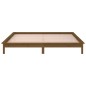 vidaXL Estructura de cama con LED madera maciza marrón miel 120x200 cm vidaXL Estructura de cama con LED madera maciza marrón miel 120x200 cm