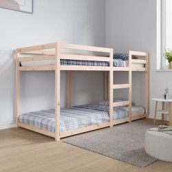 vidaXL Litera de madera maciza de pino 90x190 cm