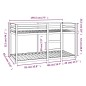vidaXL Litera de madera maciza de pino 90x190 cm