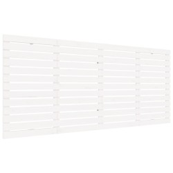 vidaXL Cabecero cama de pared madera maciza pino blanco 186x3x91,5 cm
