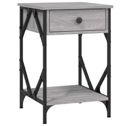 vidaXL Mesita de noche madera contrachapada gris Sonoma 40x42x60 cm