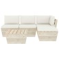 vidaXL Muebles de jardín de palets 5 piezas y cojines madera de abeto vidaXL Muebles de jardín de palets 5 piezas y cojines madera de abeto
