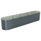 vidaXL Arriate de acero galvanizado gris 400x80x81 cm vidaXL Arriate de acero galvanizado gris 400x80x81 cm