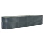 vidaXL Arriate de acero galvanizado gris 400x80x81 cm vidaXL Arriate de acero galvanizado gris 400x80x81 cm