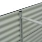 vidaXL Arriate de acero galvanizado gris 400x80x81 cm vidaXL Arriate de acero galvanizado gris 400x80x81 cm