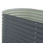 vidaXL Arriate de acero galvanizado gris 400x80x81 cm vidaXL Arriate de acero galvanizado gris 400x80x81 cm