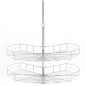 vidaXL Bandeja cocina alambre 2 niveles plata 270 grados 71x71x80 cm vidaXL Bandeja cocina alambre 2 niveles plata 270 grados 71x71x80 cm
