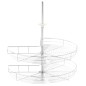 vidaXL Bandeja cocina alambre 2 niveles plata 270 grados 71x71x80 cm vidaXL Bandeja cocina alambre 2 niveles plata 270 grados 71x71x80 cm