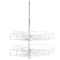 vidaXL Bandeja cocina alambre 2 niveles plata 270 grados 71x71x80 cm vidaXL Bandeja cocina alambre 2 niveles plata 270 grados 71x71x80 cm
