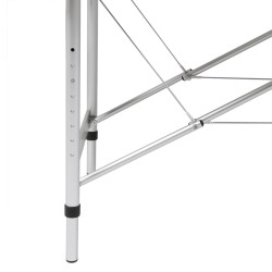 Mesa camilla de masaje de aluminio plegable de tres cuerpos rojos