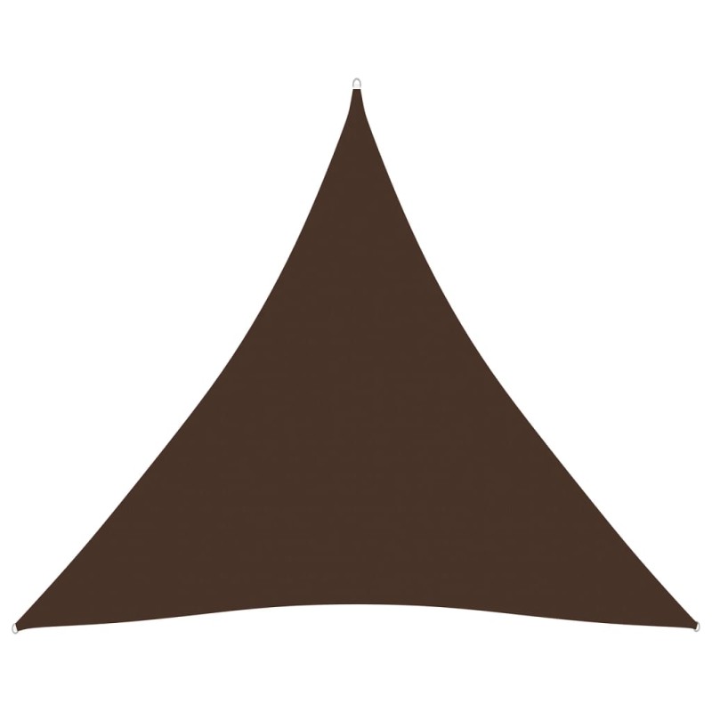 vidaXL Toldo de vela triangular tela Oxford marrón 3,6x3,6x3,6 m vidaXL Toldo de vela triangular tela Oxford marrón 3,6x3,6x3,6 m