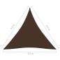 vidaXL Toldo de vela triangular tela Oxford marrón 3,6x3,6x3,6 m vidaXL Toldo de vela triangular tela Oxford marrón 3,6x3,6x3,6 m