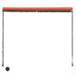 vidaXL Toldo retráctil con LED naranja y marrón 150x150 cm