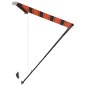 vidaXL Toldo retráctil con LED naranja y marrón 150x150 cm