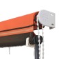 vidaXL Toldo retráctil con LED naranja y marrón 150x150 cm