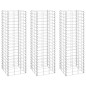 vidaXL Arriates de gaviones 3 unidades hierro 30x30x100 cm vidaXL Arriates de gaviones 3 unidades hierro 30x30x100 cm