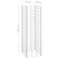 vidaXL Arriates de gaviones 3 unidades hierro 30x30x100 cm vidaXL Arriates de gaviones 3 unidades hierro 30x30x100 cm