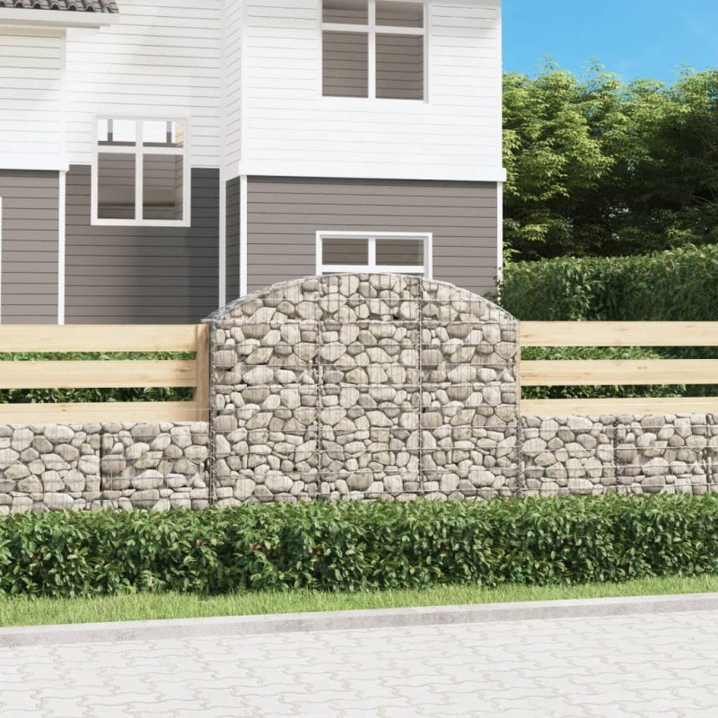 vidaXL Cesta gaviones forma arco hierro galvanizado 150x30x120/140 cm vidaXL Cesta gaviones forma arco hierro galvanizado 150x30x120/140 cm