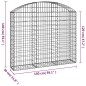 vidaXL Cesta gaviones forma arco hierro galvanizado 150x30x120/140 cm vidaXL Cesta gaviones forma arco hierro galvanizado 150x30x120/140 cm
