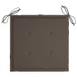 vidaXL Set comedor de jardín plegable 3 piezas madera de teca cojines vidaXL Set comedor de jardín plegable 3 piezas madera de teca cojines