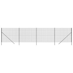 vidaXL Cerca de alambre de acero galvanizado gris antracita 2x10 m