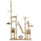 vidaXL Rascador para gatos poste rascador de sisal 230-250 cm beige