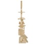 vidaXL Rascador para gatos poste rascador de sisal 230-250 cm beige