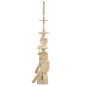 vidaXL Rascador para gatos poste rascador de sisal 230-250 cm beige