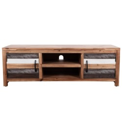 vidaXL Mueble para TV de madera maciza de acacia 120x35x40 cm