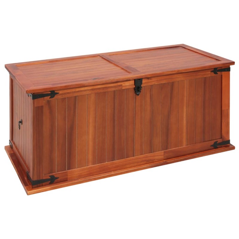 vidaXL Baúl de almacenamiento de madera maciza de acacia 79x34x32 cm vidaXL Baúl de almacenamiento de madera maciza de acacia 79x34x32 cm